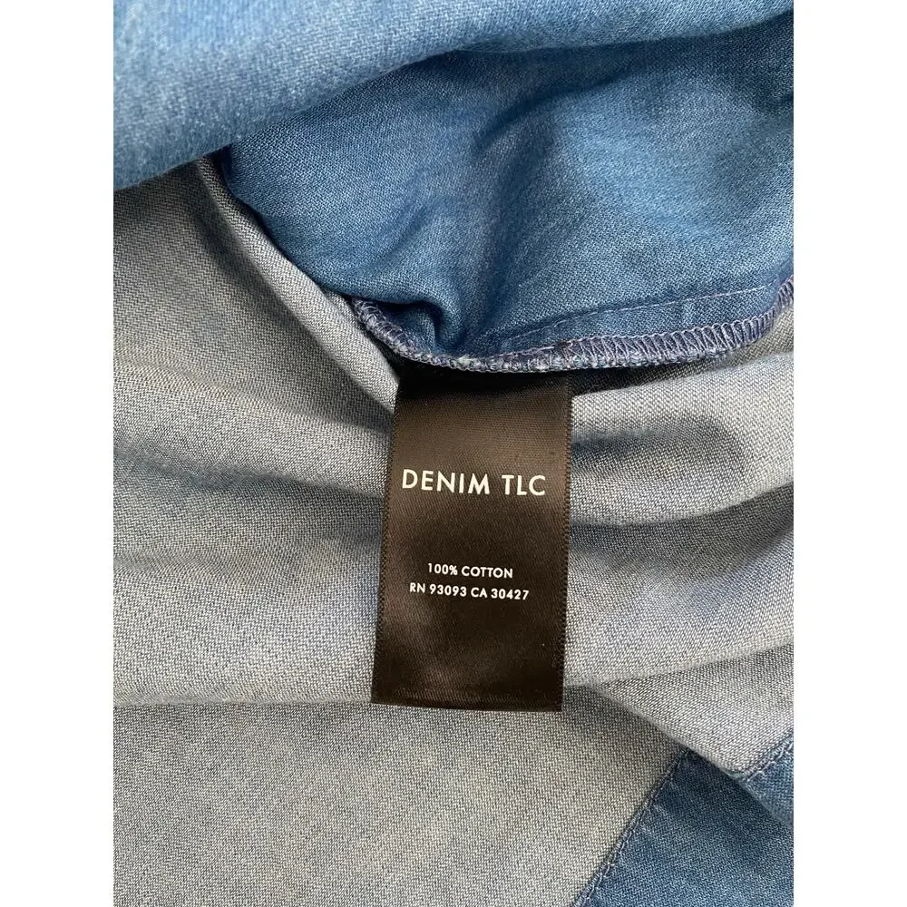 Nic + Zoe Denim Jacket Size MED Old Money Preppy Beach Boho Classic - Picture 13 of 16